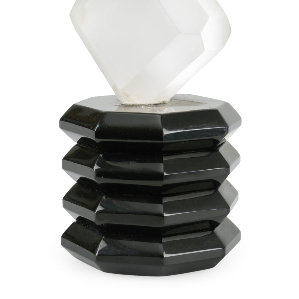 Black Multi-Tiered Acrylic Decorative Sculpture