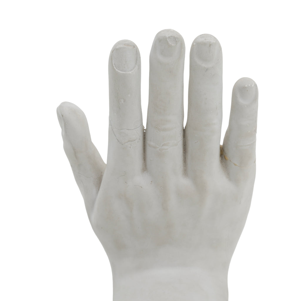 Off-White Plaster Hand Sculpture