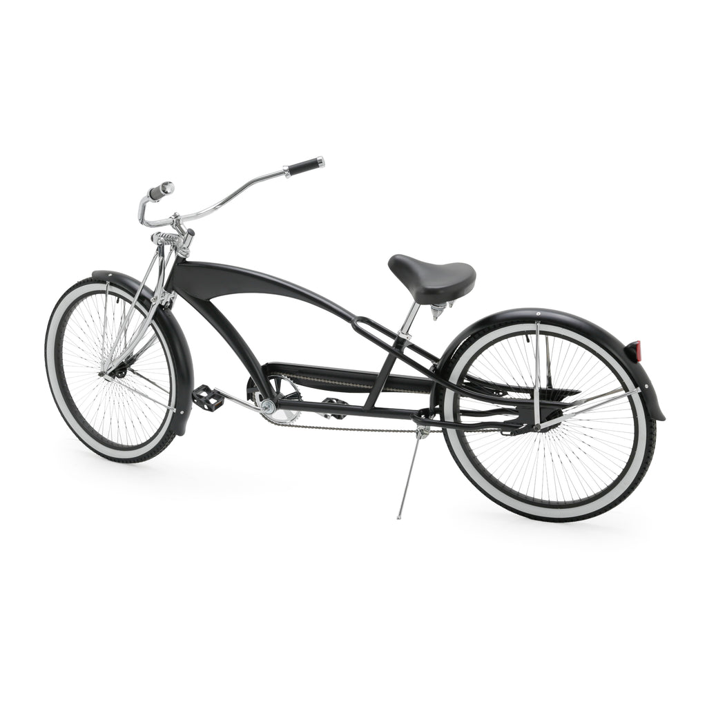 Black Steel & Chrome Cruiser Bicycle