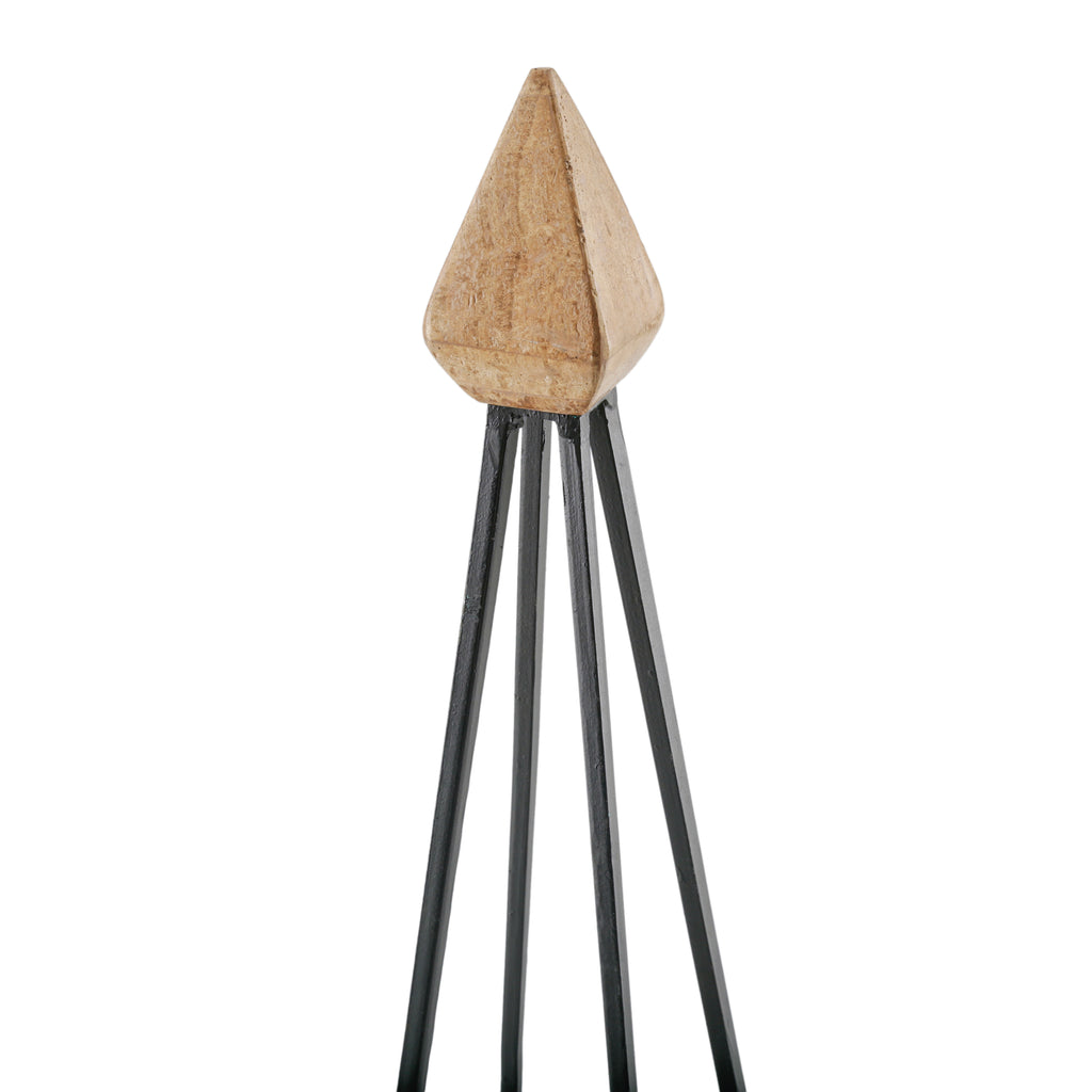Black and Brown Obelisk Decorative Sculpture