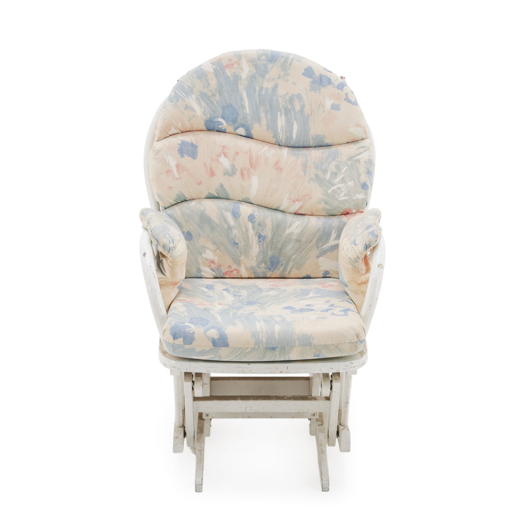 White Painted Wooden Glider Chair