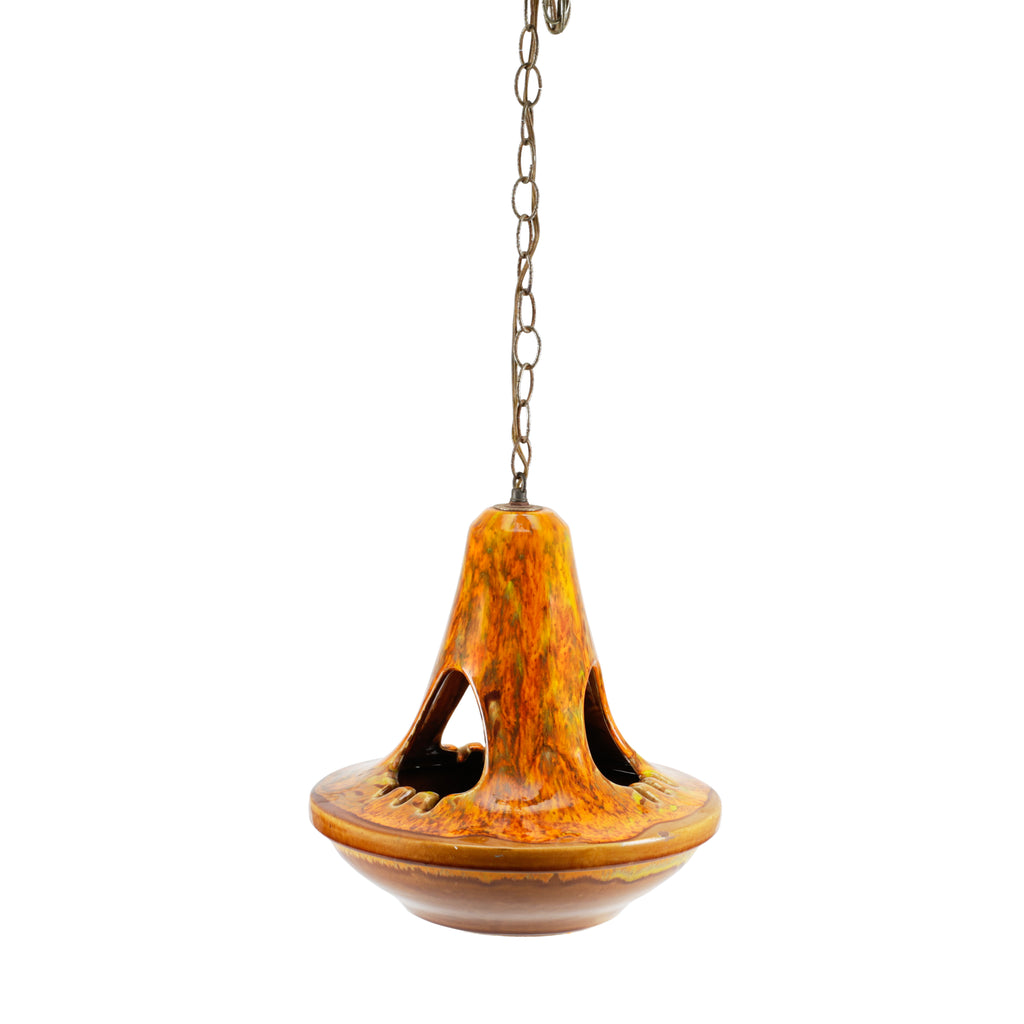 Orange Glaze Ceramic Hanging Pendant Light