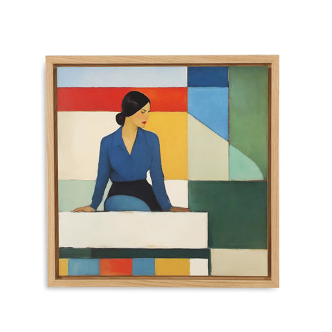 1381 (A+D) Cubist Woman Lila