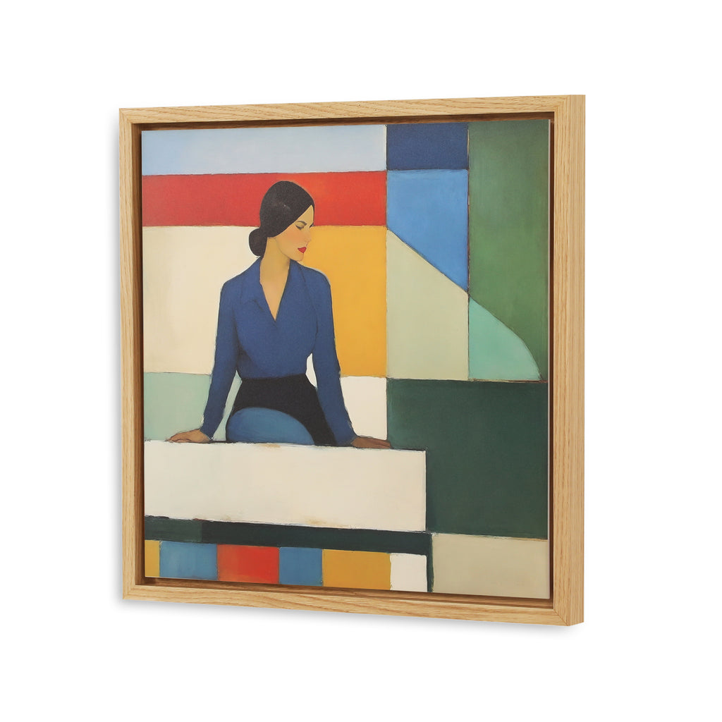 1381 (A+D) Cubist Woman Lila