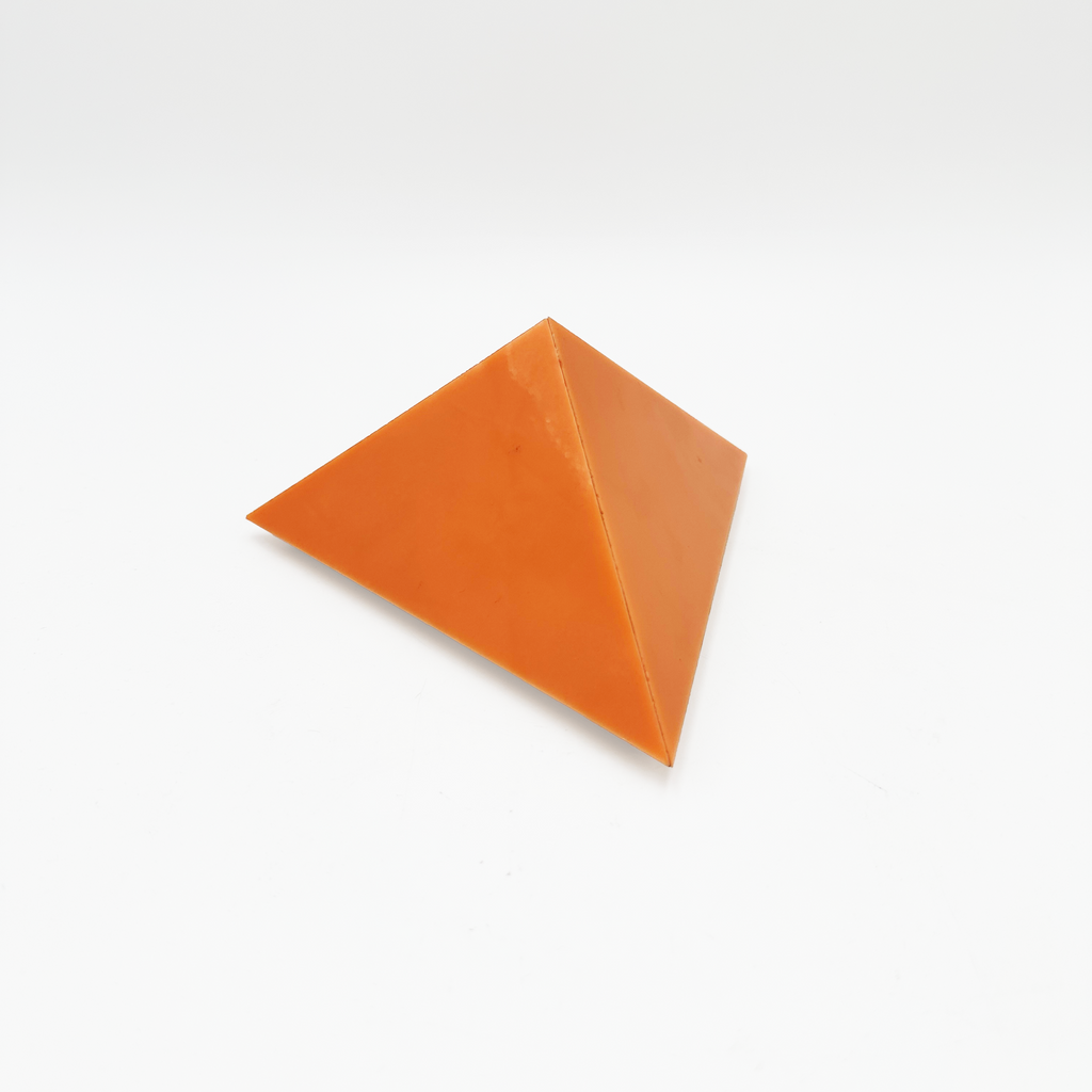 Tangerine Orange Plastic Pyramid