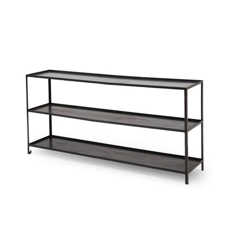 Three-Tier Industrial Steel Shelving Unit