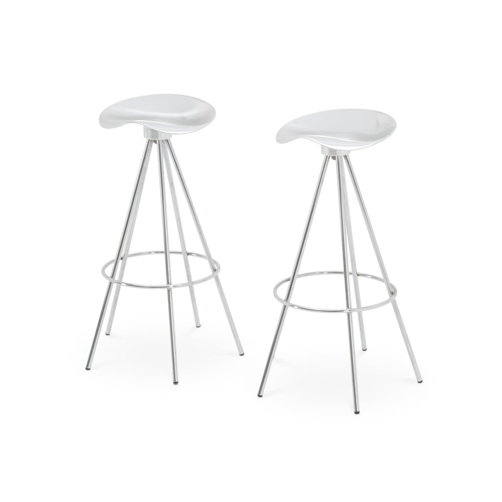 Silver/Chrome Saddle Bar Stools