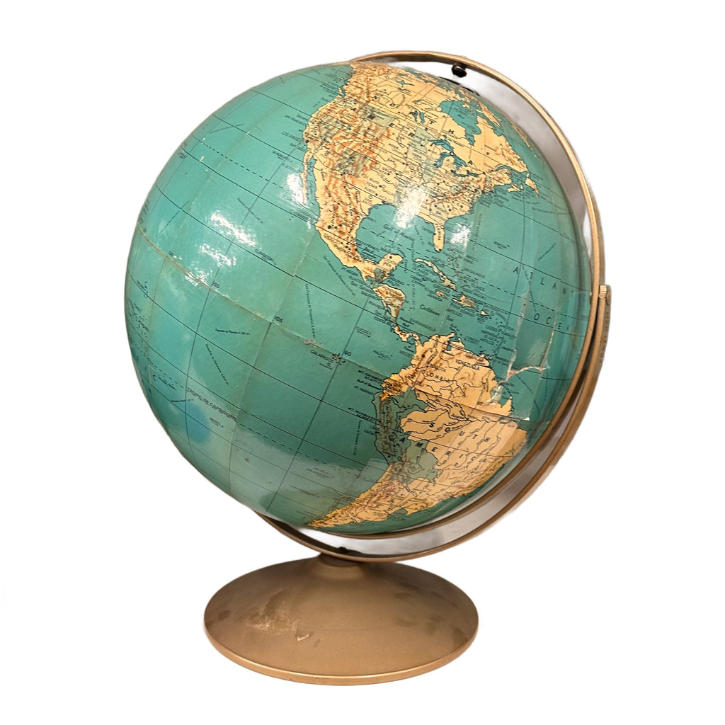 Vintage Globe with Brass Stand