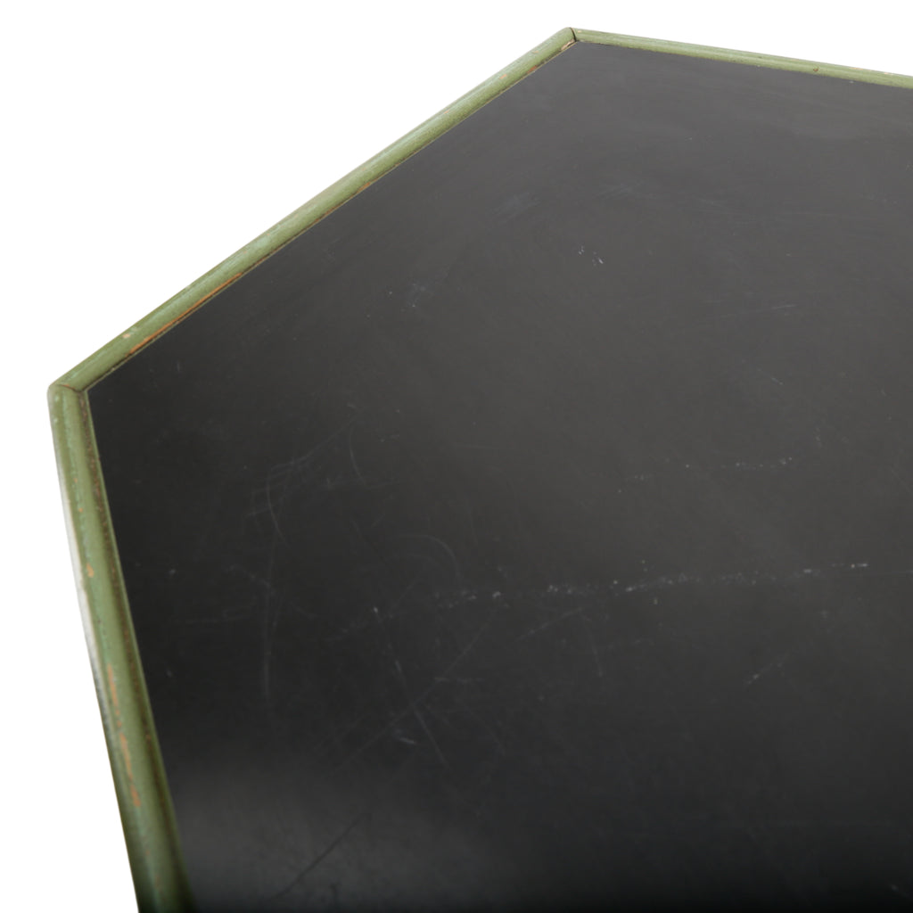 Sage Green Hexagonal Wood Accent Table