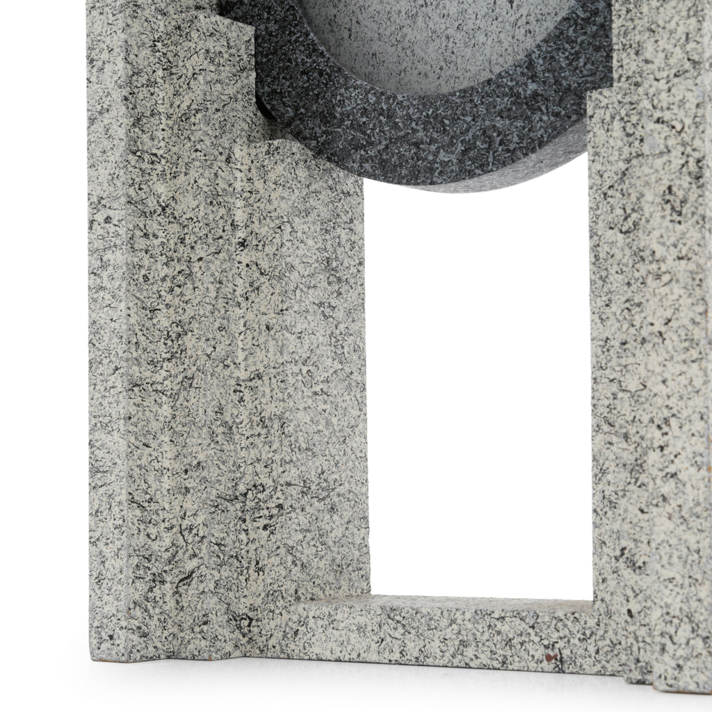 Speckled Gray Architectural Desk Clock