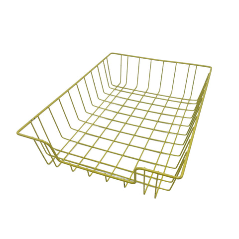 Yellow Metal Wire Paper Tray