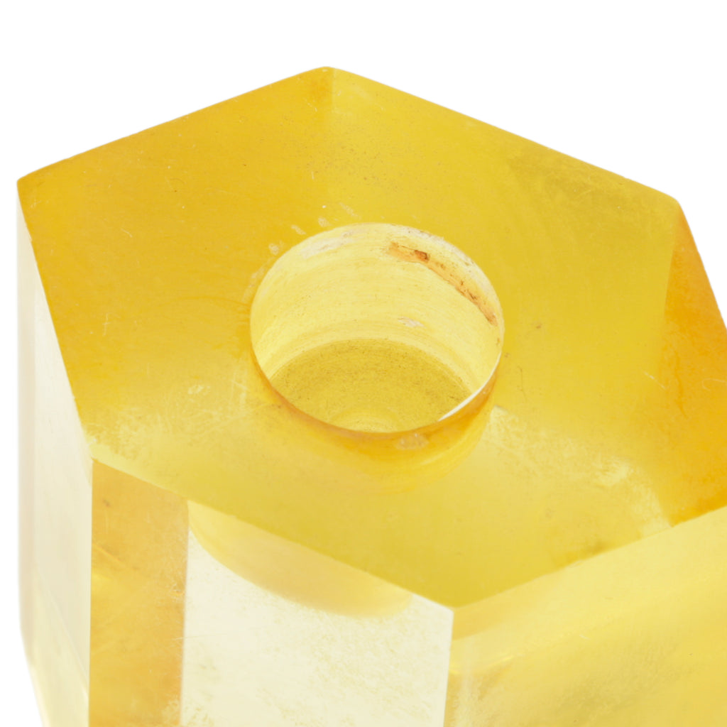 Amber Hexagonal Clear Acrylic Candle Holder