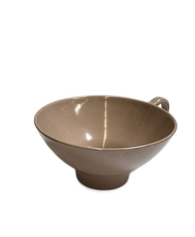 Light Brown Plastic Funnel-Shaped Coffee Cup (Wide)