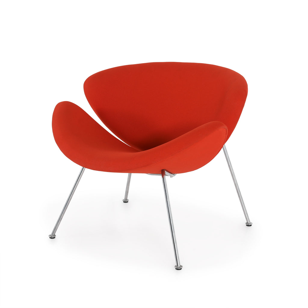 Orange Paulin Oval Slice Chair