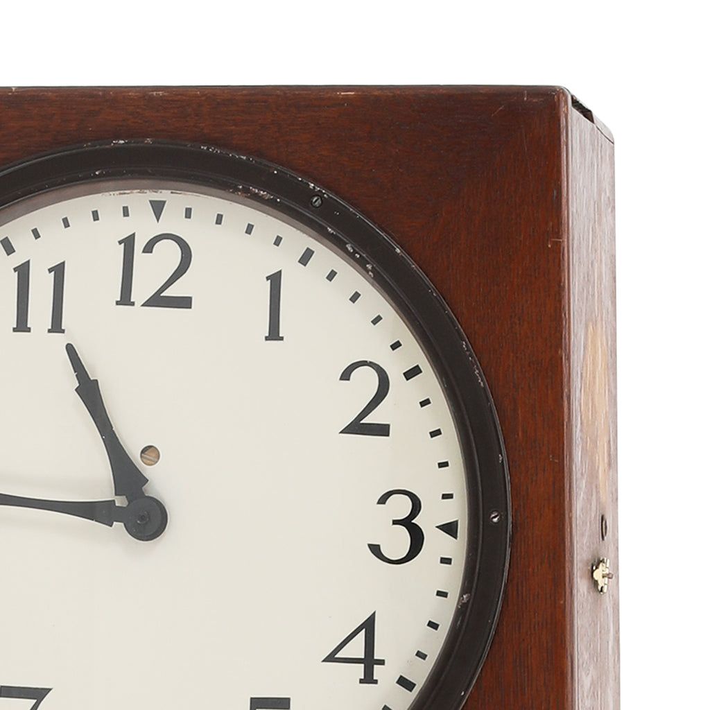 Side Mounted Vintage Wooden Wall Clock