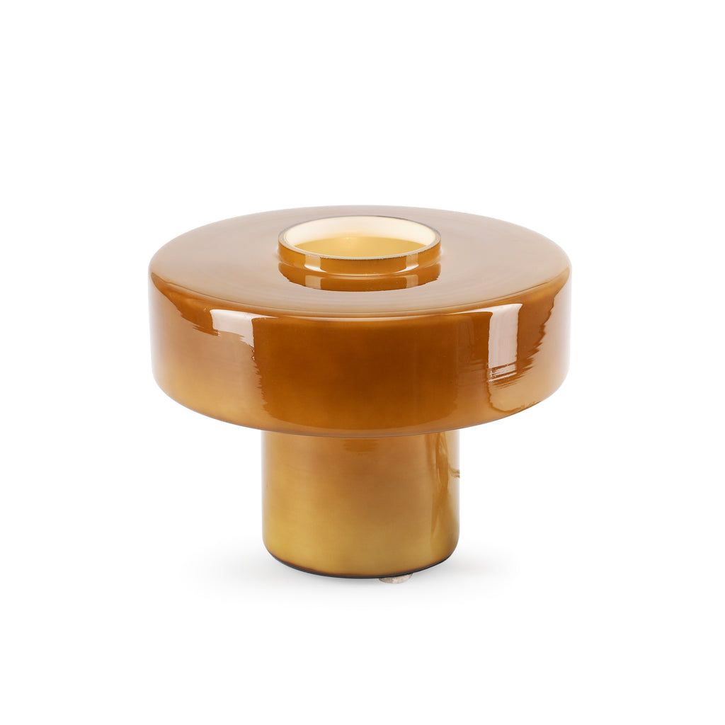 Amber Glass Table Lamp