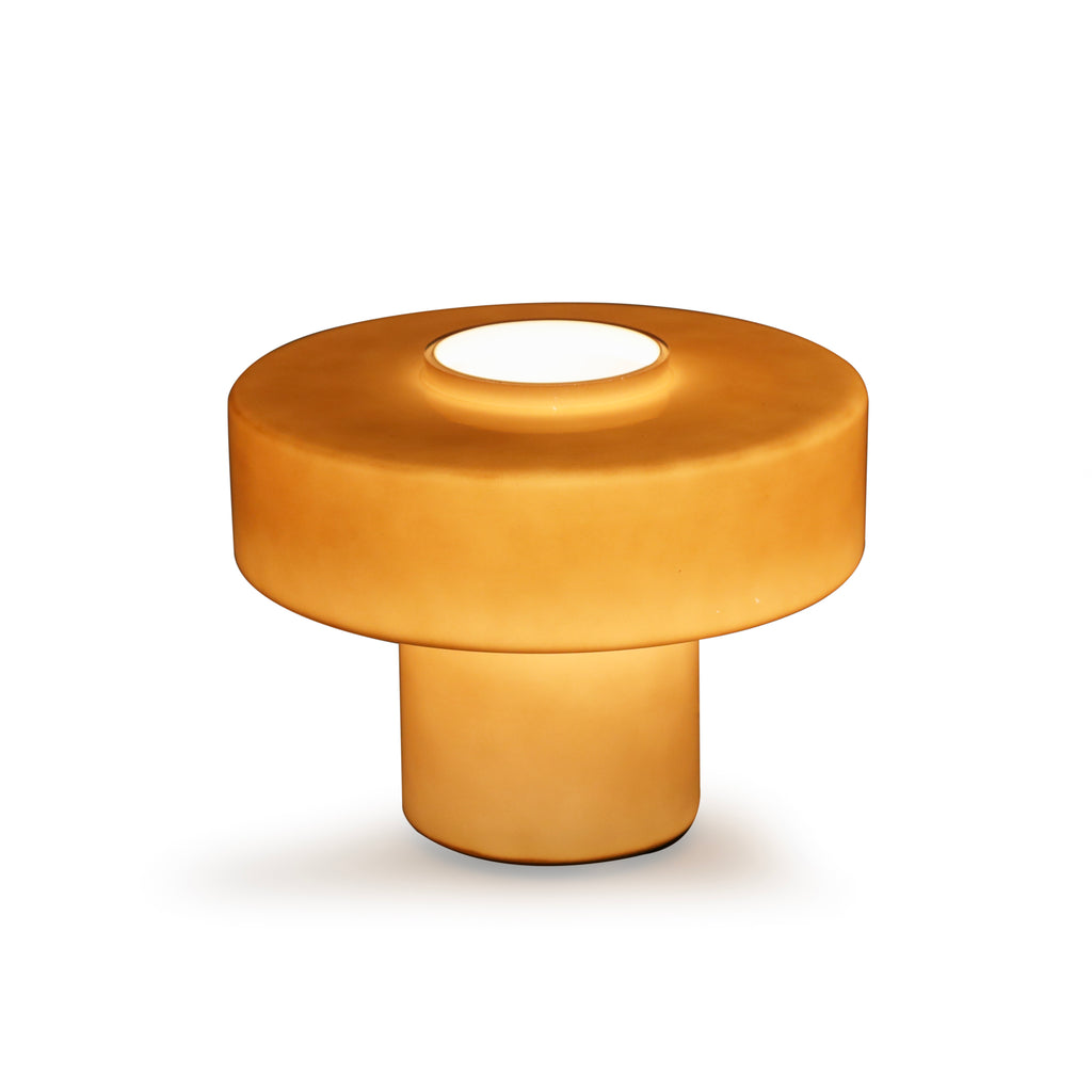 Amber Glass Table Lamp
