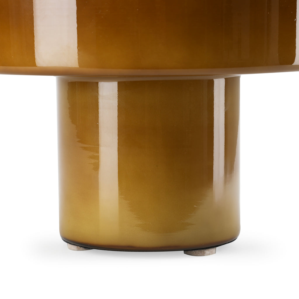 Amber Glass Table Lamp