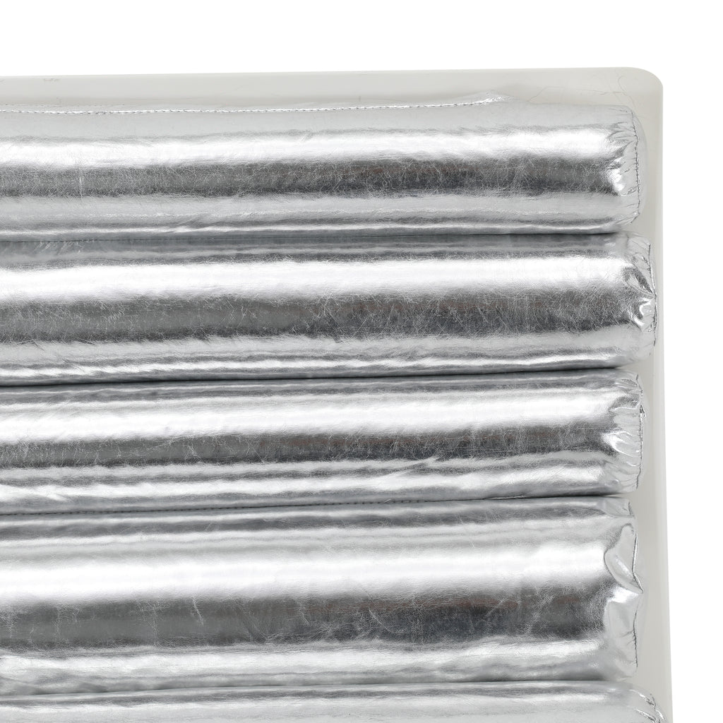 Silver & White Roller Cushion Modern Lounge Chair