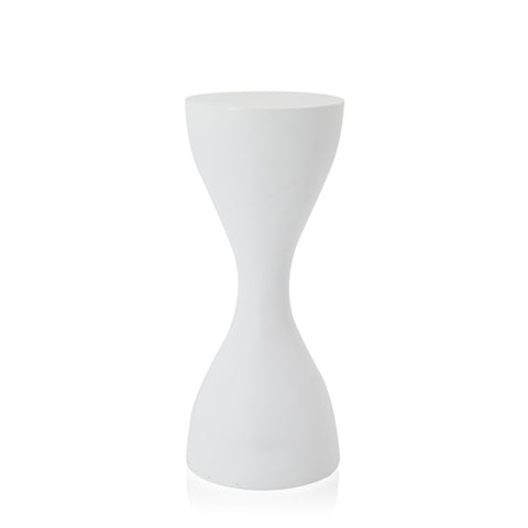 White Hourglass Pedestal