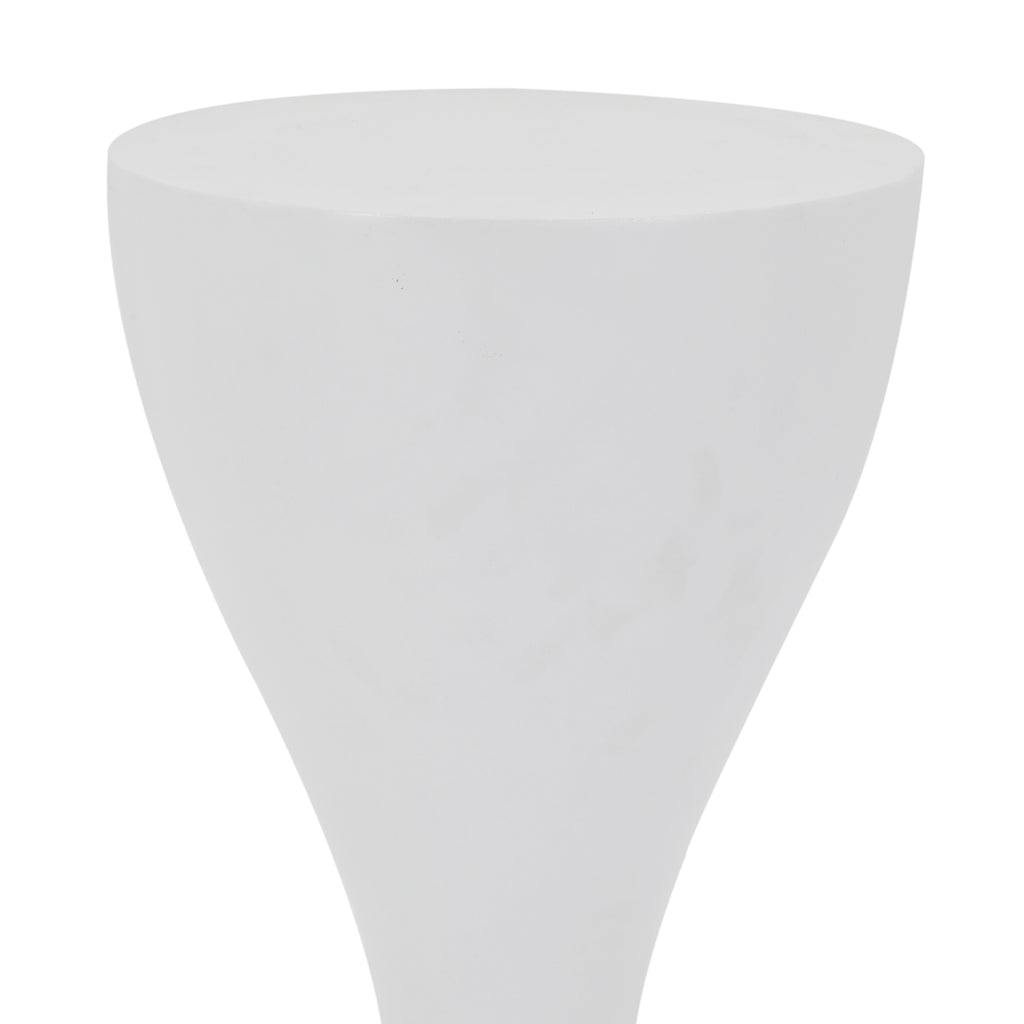 White Hourglass Pedestal