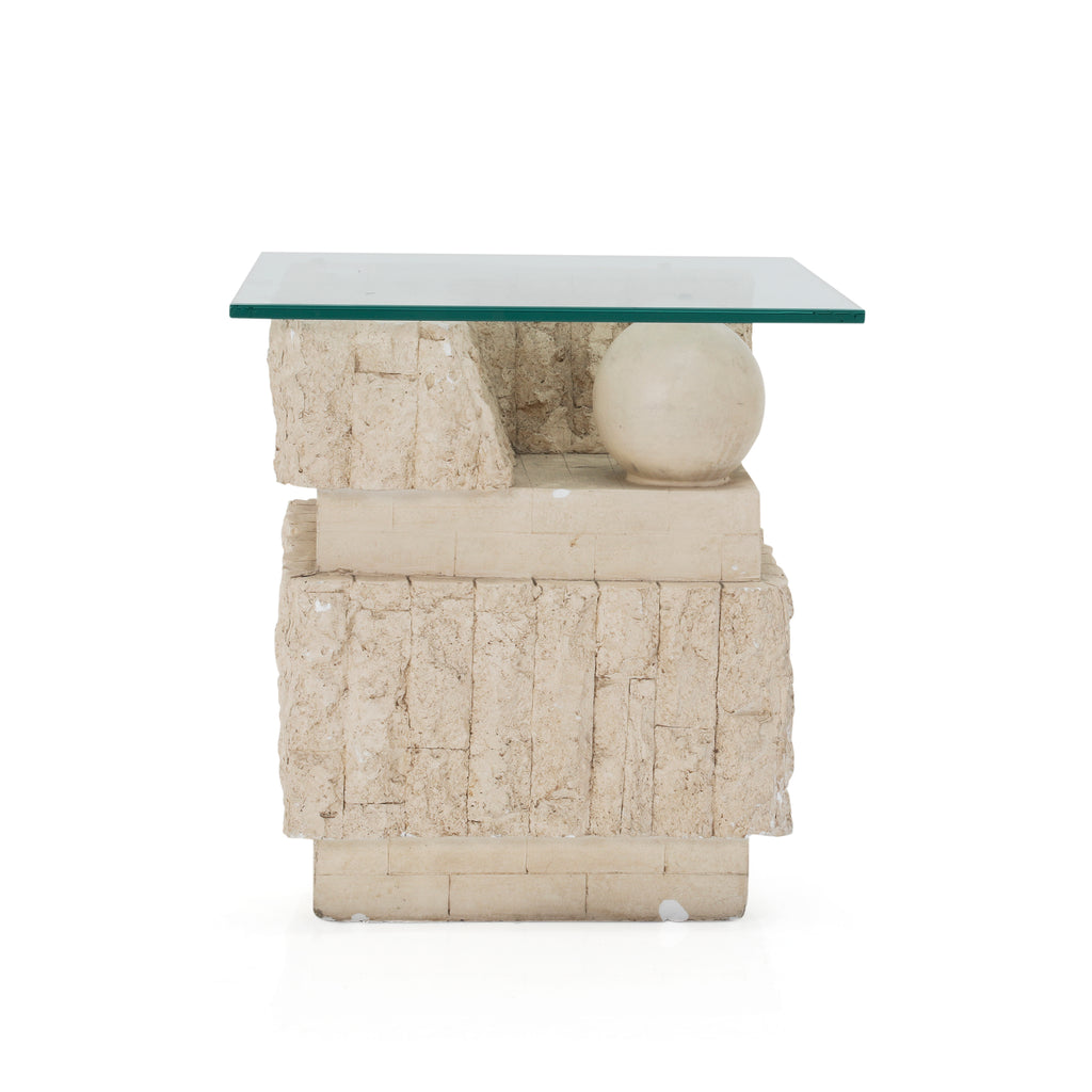 Stone & Glass Side Table