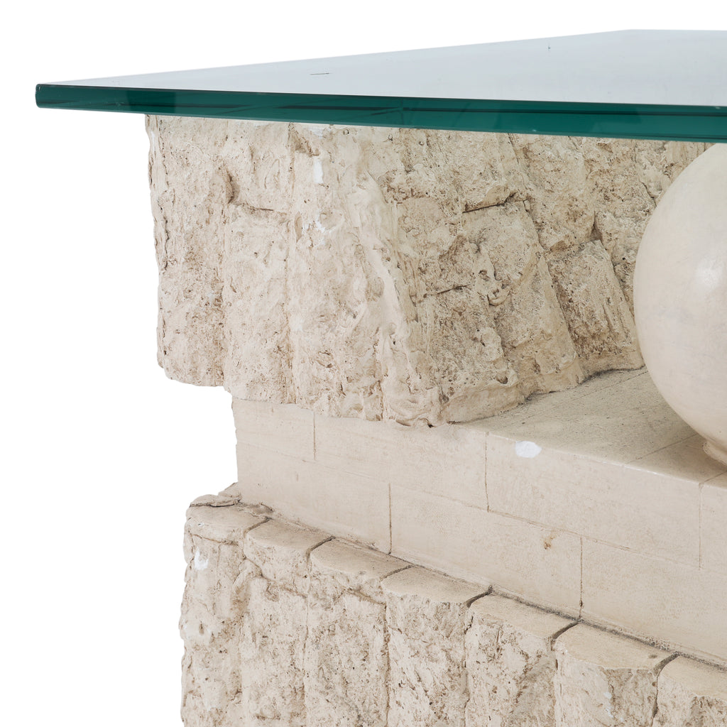 Stone & Glass Side Table