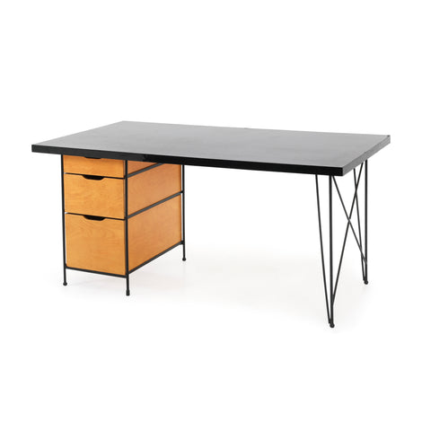 Black / Wood Contemporary Desk