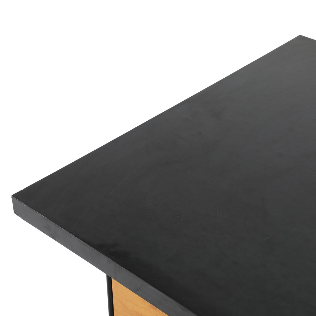 Black / Wood Contemporary Desk