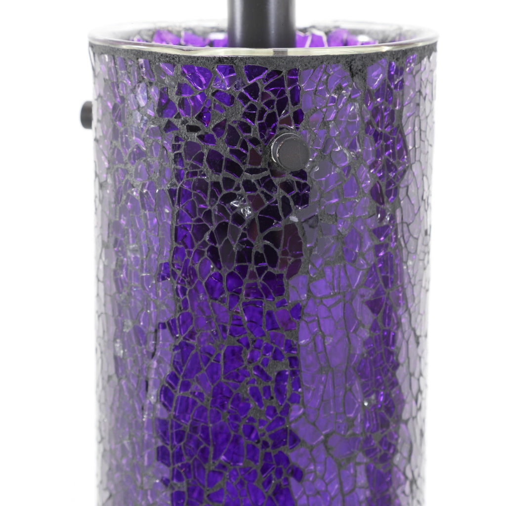 Purple Glass Cylinder Pendant Lamp
