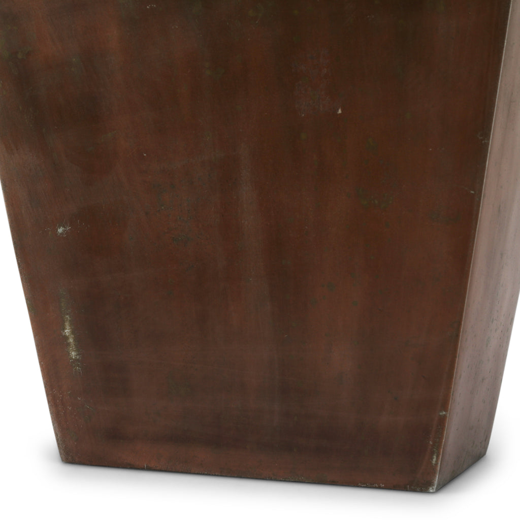 Brown / Silver Metal Vase (A+D)