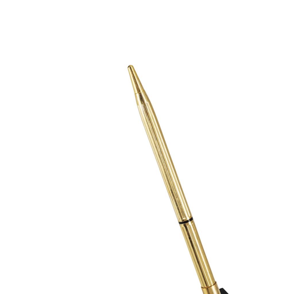 Black & Brass Acrylic Penny Pen Holder (A+D)