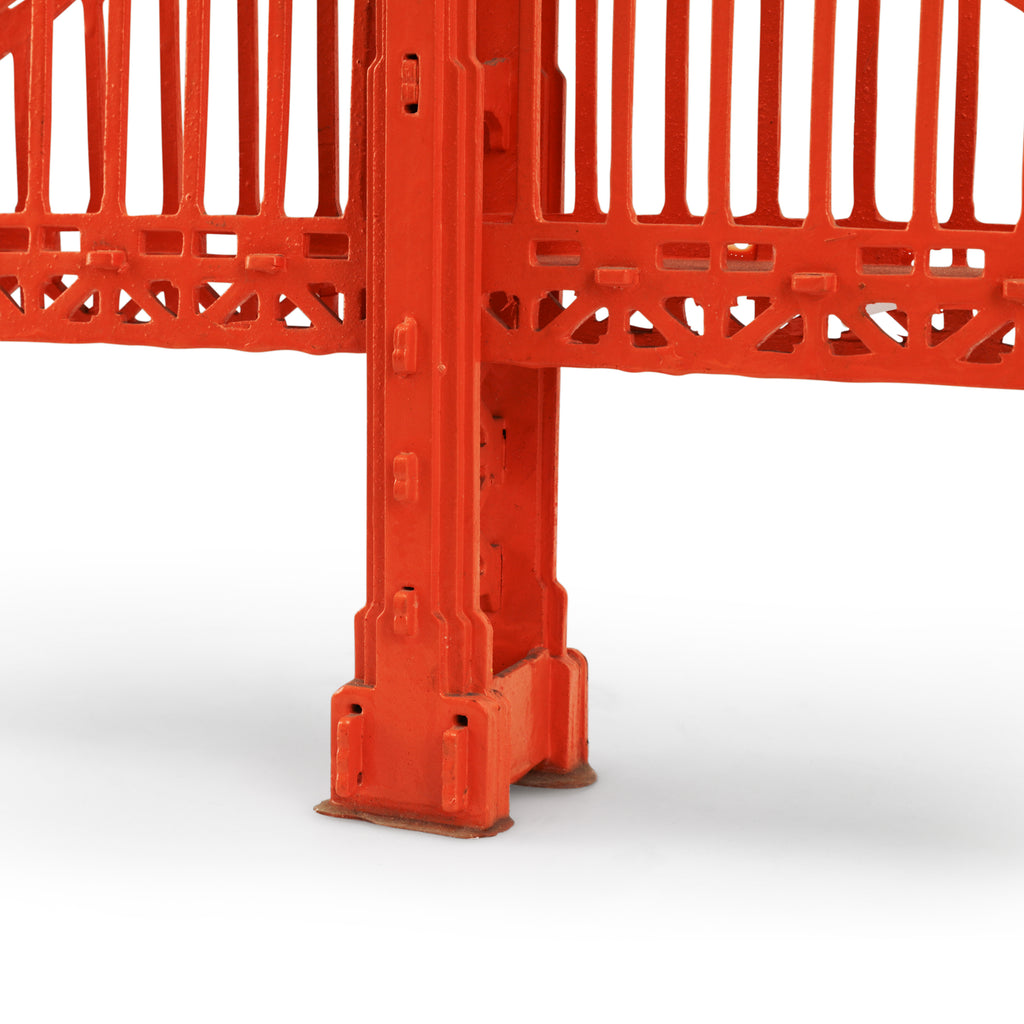 Orange Suspension Bridge Table Sculpture