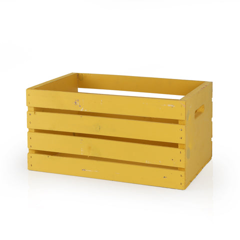 Yellow Wooden Crate
