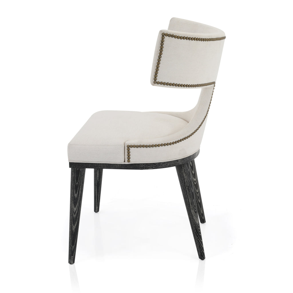 White Wingback Accent Chair