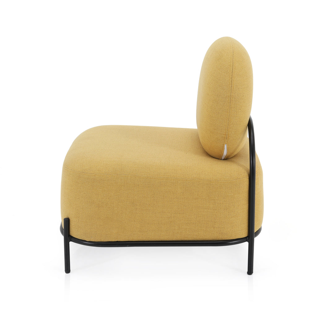 Yellow Linen Accent Chair