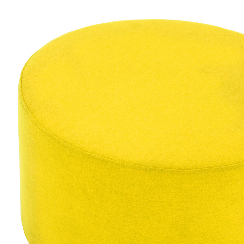 Yellow Round Ottoman