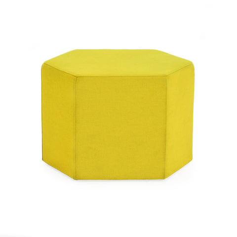 Hexagonal Ottoman - Neon Yellow
