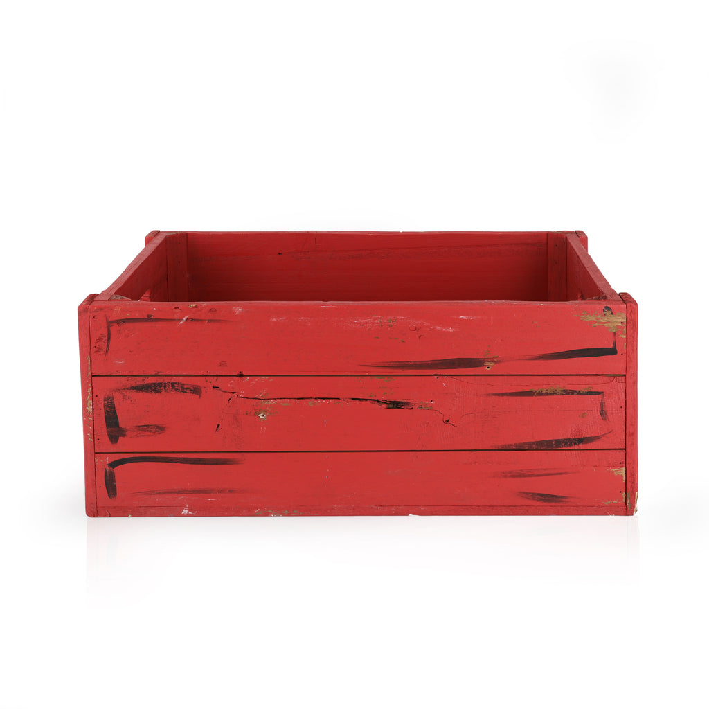 Red Wooden Crate