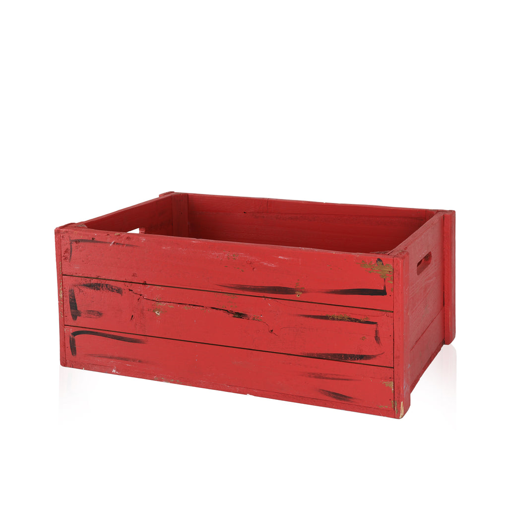 Red Wooden Crate