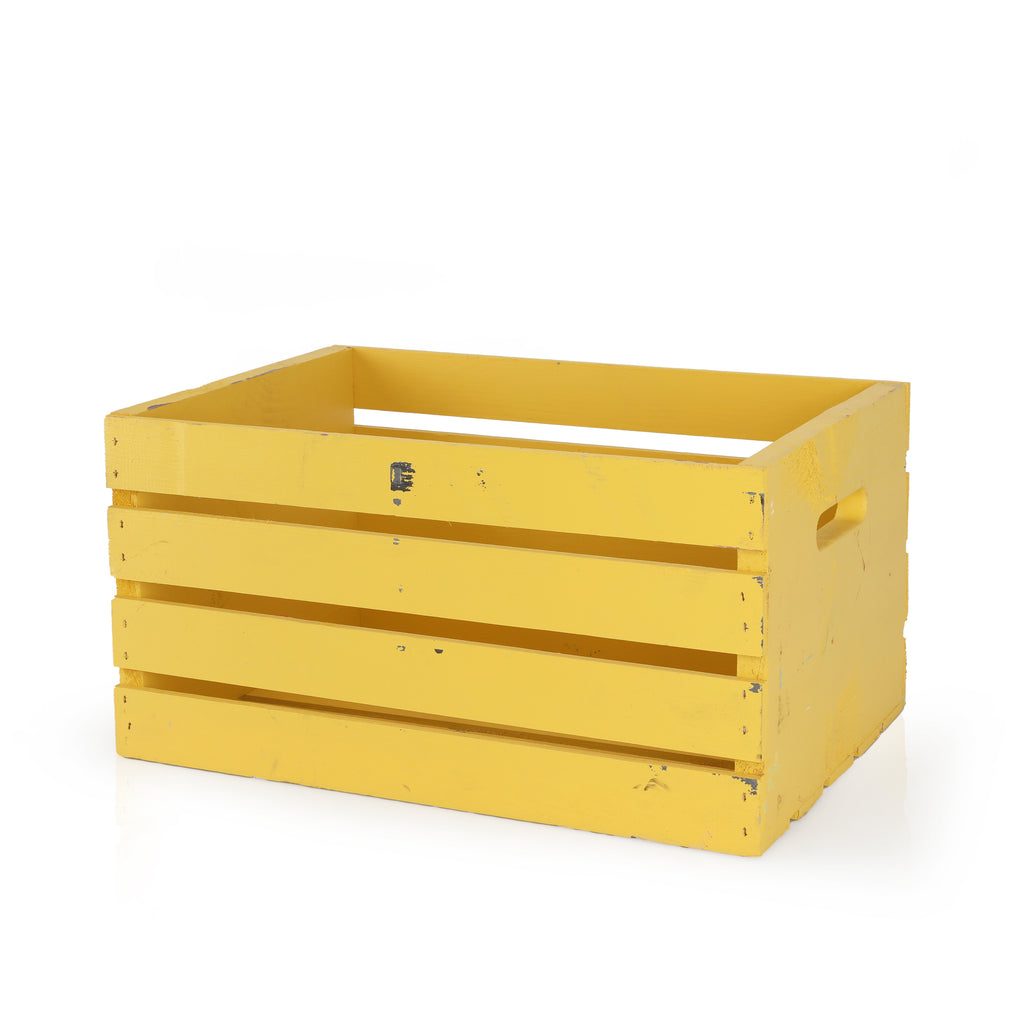 Yellow Wooden Crate