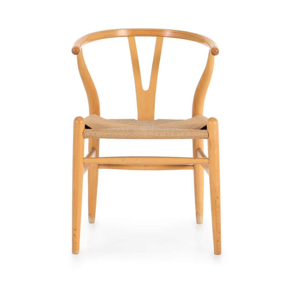 Light Wood Mid Century Wishbone Dining Chair