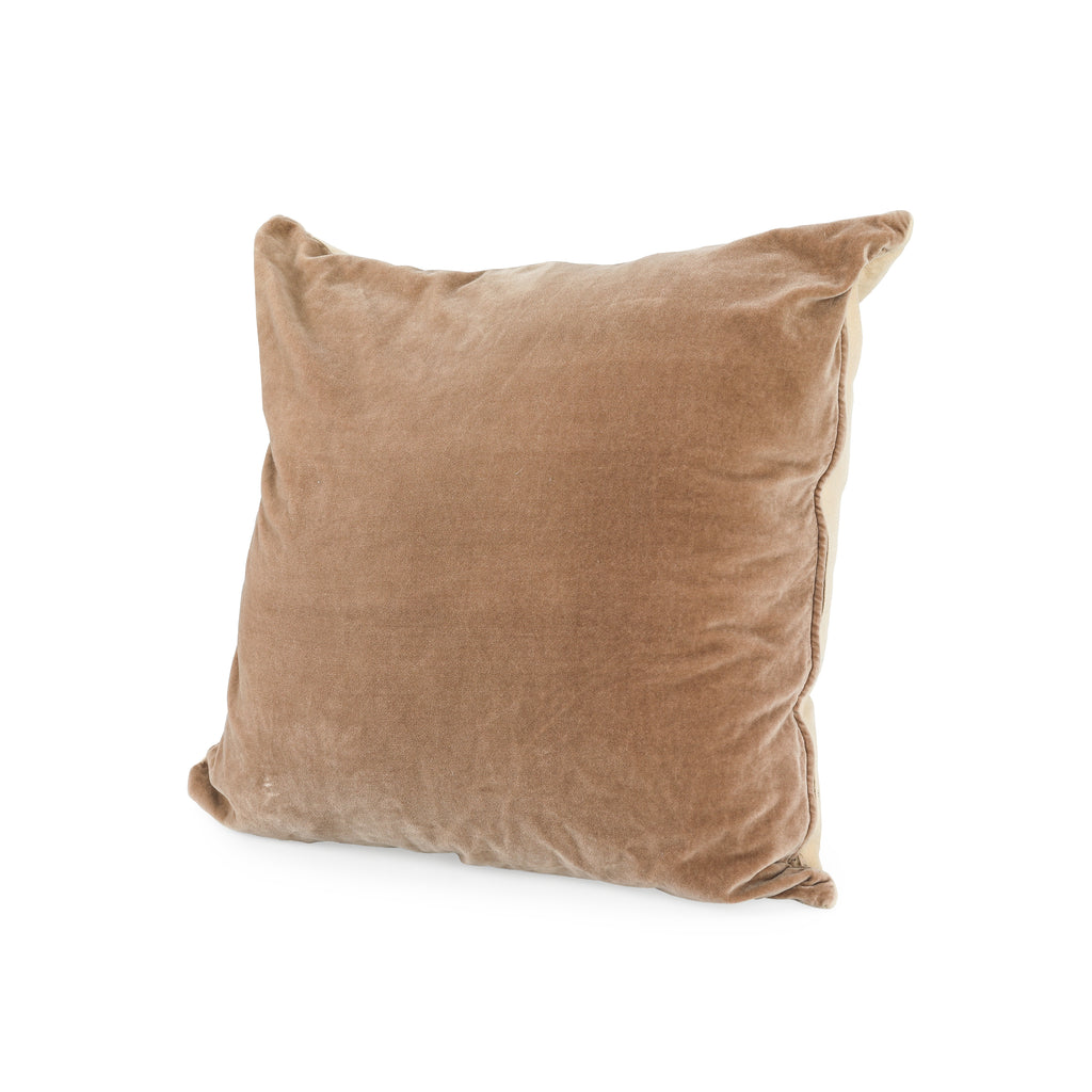 Beige & Tan Two-Tone Pillow