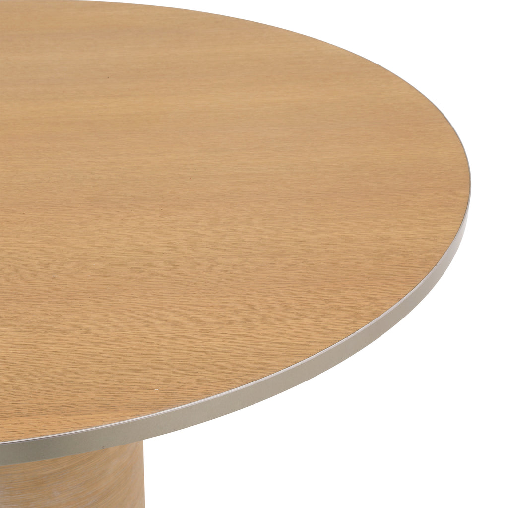 Natural Wood Round Dining Table