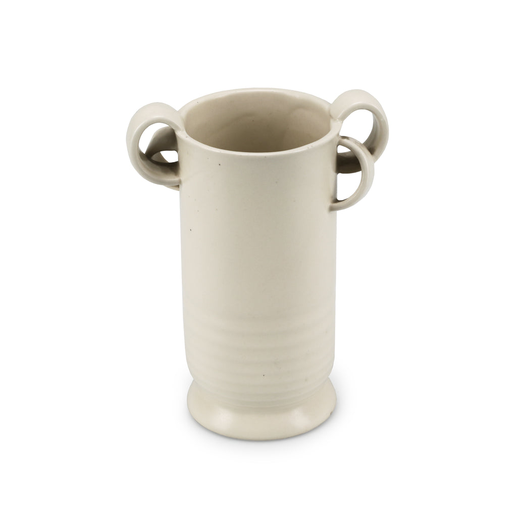 White Ceramic Abstract Vase (A+D)