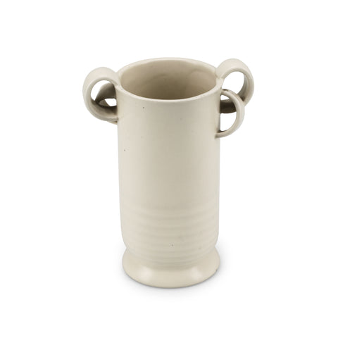 White Ceramic Abstract Vase (A+D)