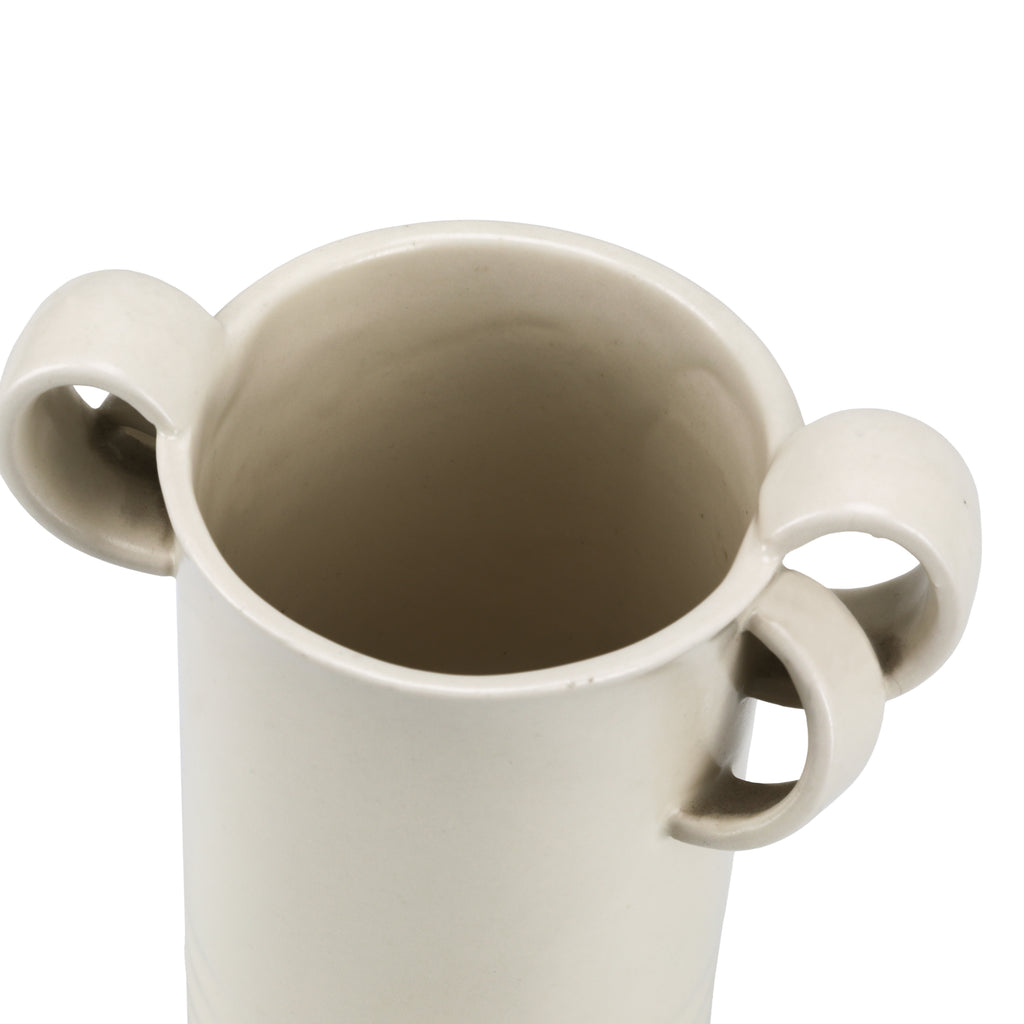 White Ceramic Abstract Vase (A+D)