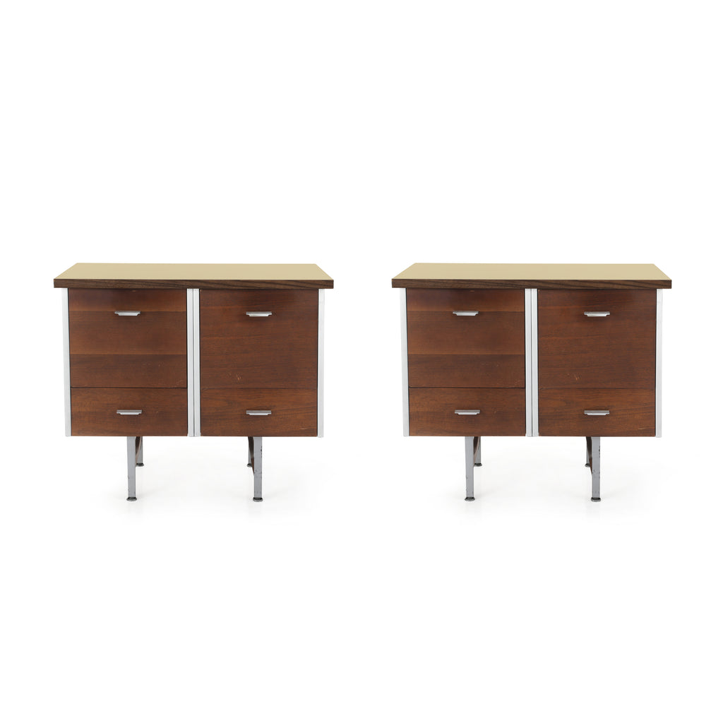 Yellow & Wood Office Cabinets