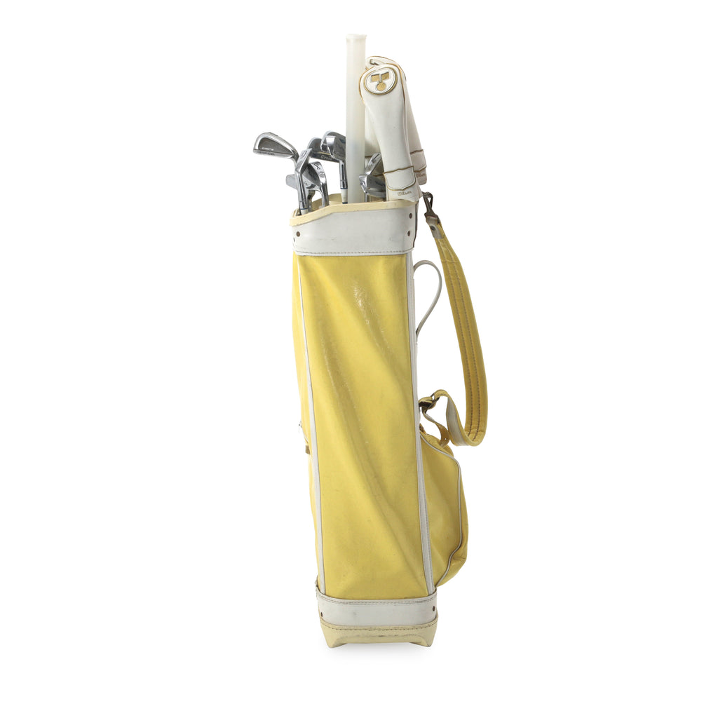 Yellow Wilson Golf Bag with Clubs
