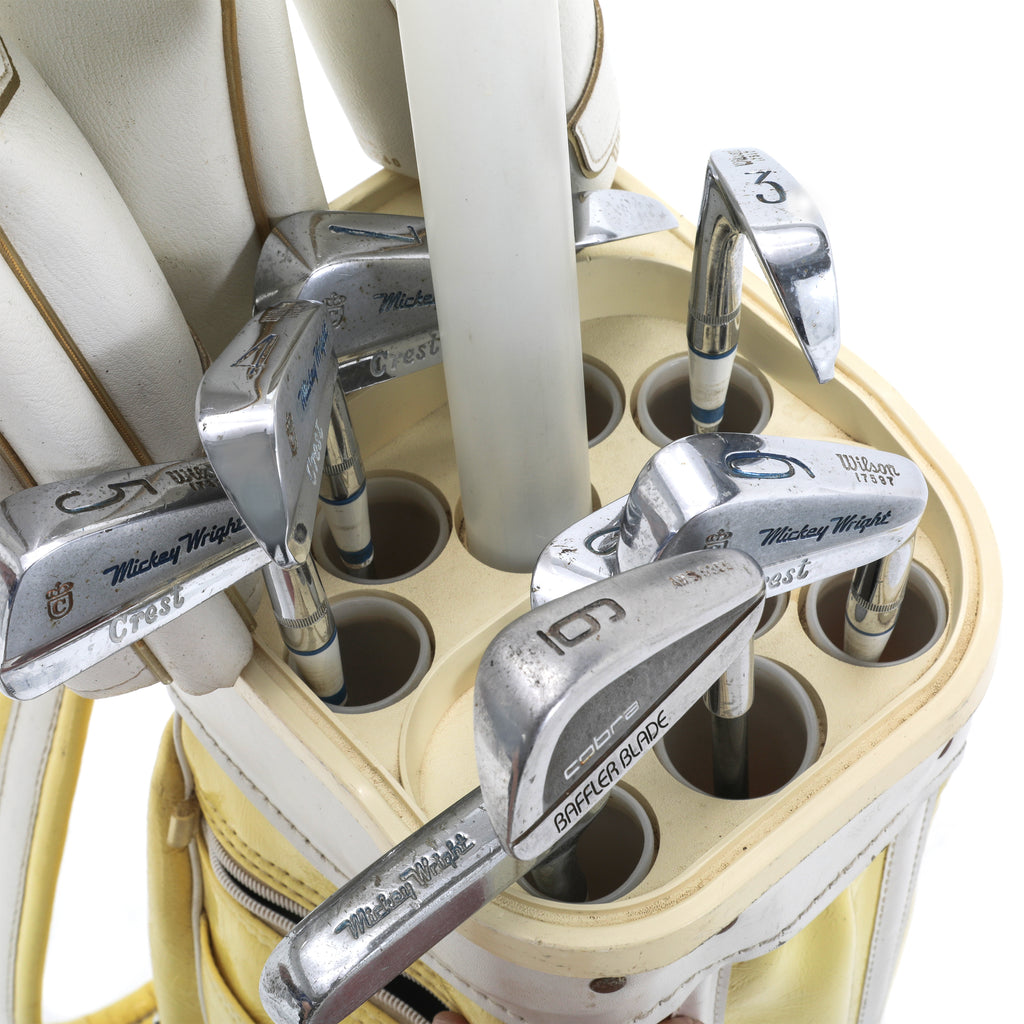 Yellow Wilson Golf Bag with Clubs